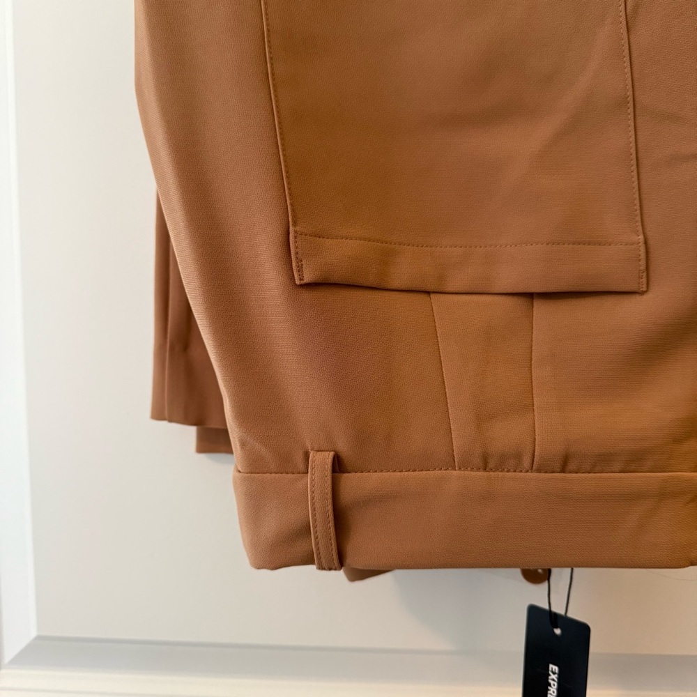 High Rise Tan Trousers